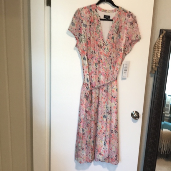 NEW MSK Womens Short Sleeve Midi Shirt Dress - Picture 3 of 9